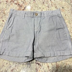 Khakis by Gap Girlfriend 5 inch short navy & white horiz. stripe women’s 0/25